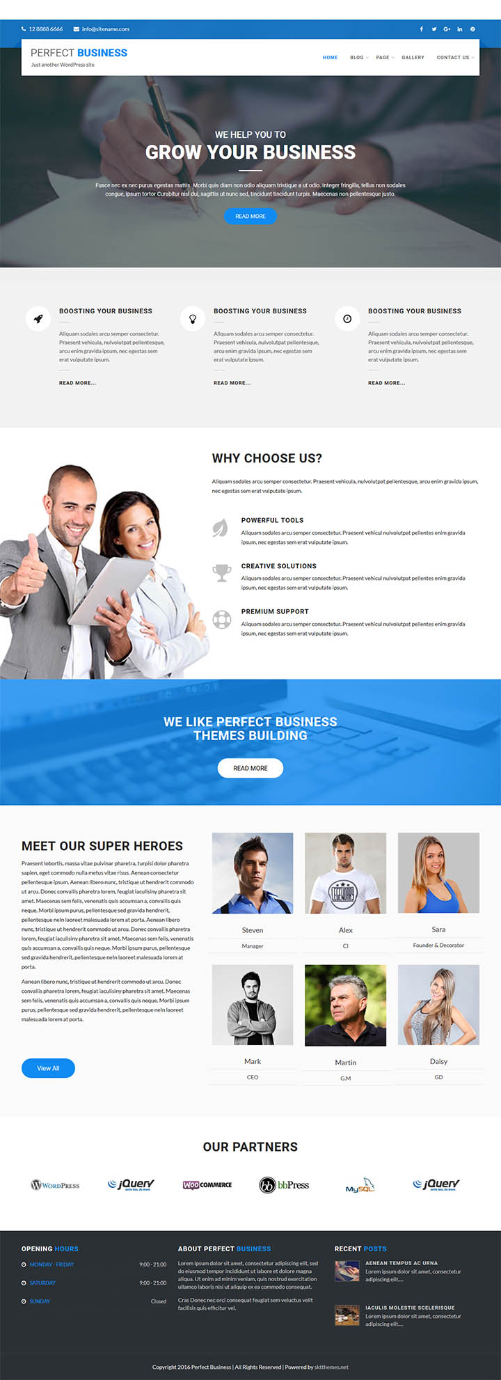 WordPress шаблон SKT Themes Perfect Business