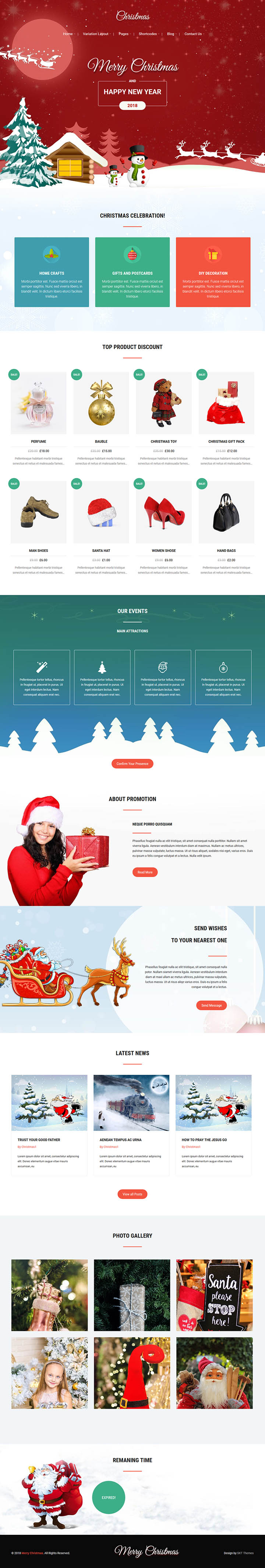 WordPress шаблон SKT Themes Perfect Christmas