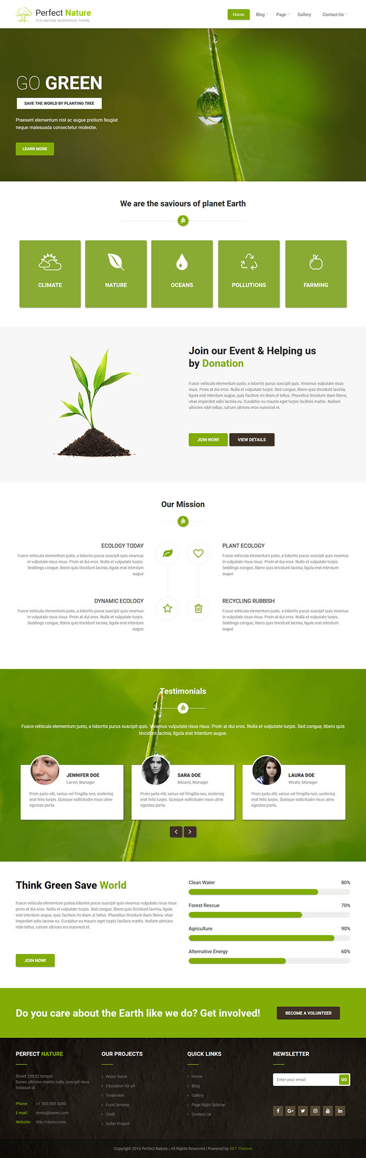 WordPress шаблон SKT Themes Perfect Nature