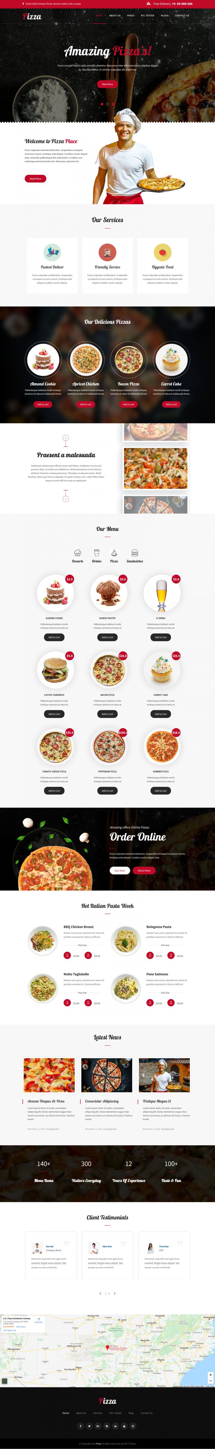 WordPress шаблон SKT Themes Pizza