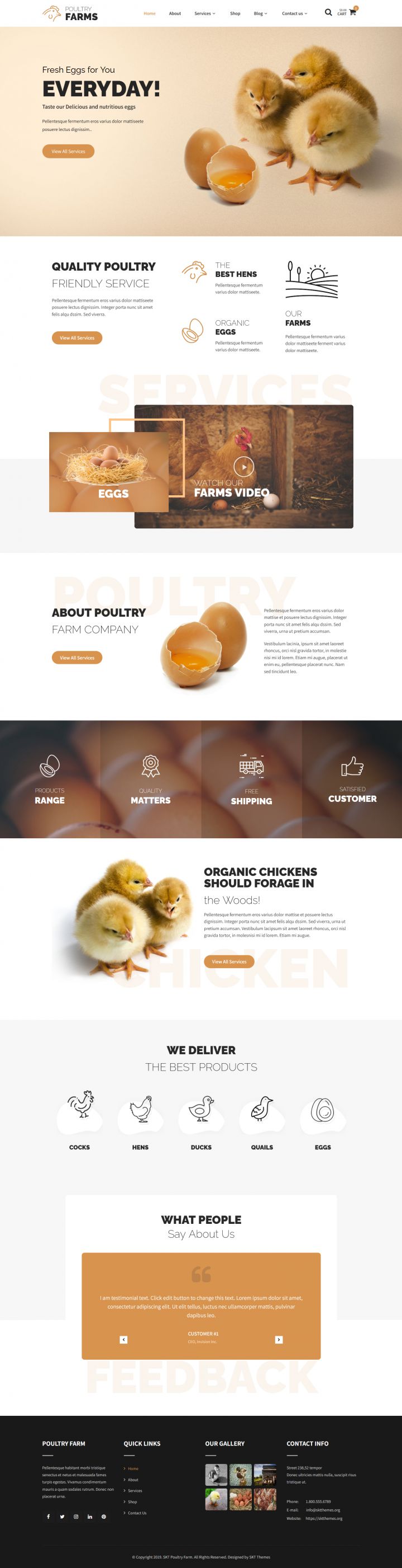 WordPress шаблон SKT Themes Poultry Farm