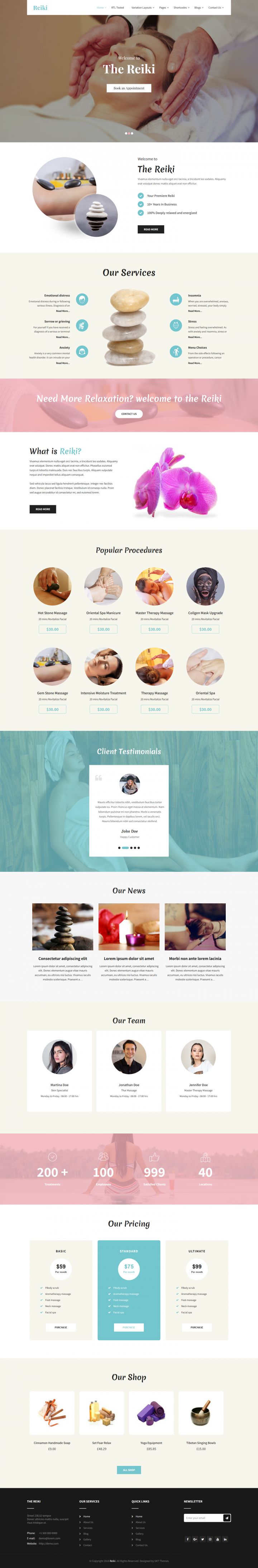 WordPress шаблон SKT Themes Reiki Pro