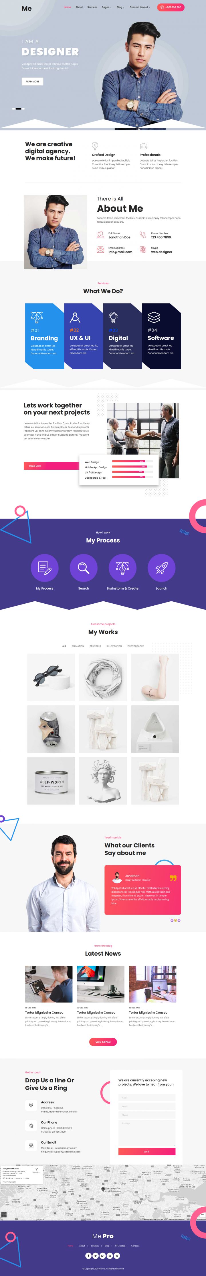 WordPress шаблон SKT Themes Resume Pro