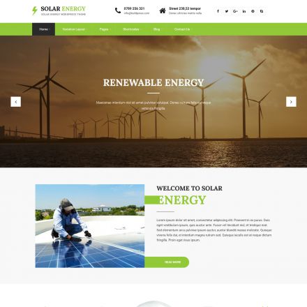 SKT Themes Solar Energy Pro