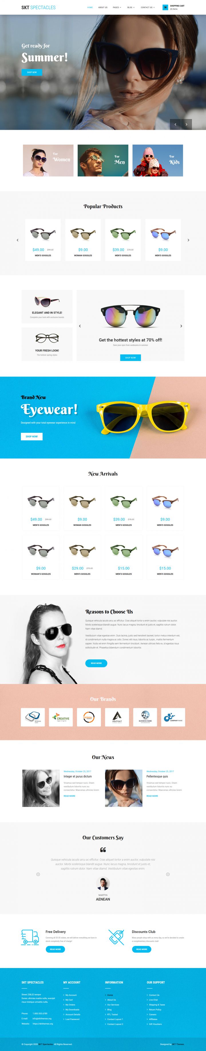 WordPress шаблон SKT Themes Spectacles