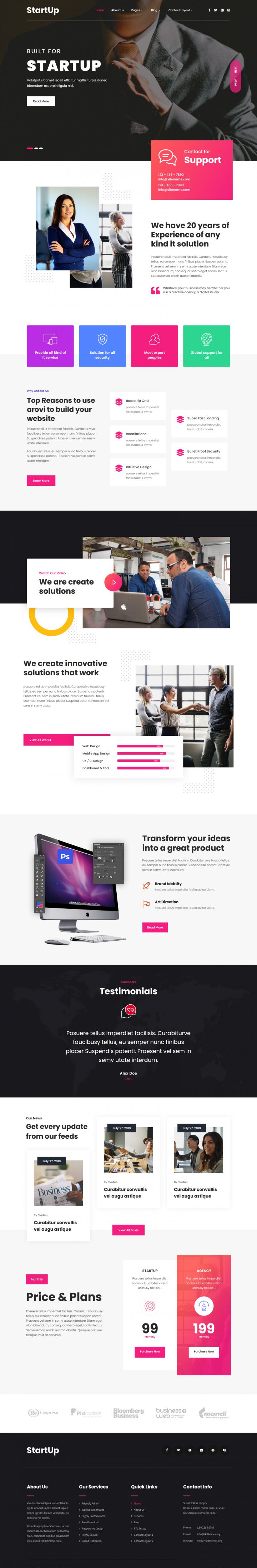 WordPress шаблон SKT Themes Start-up Pro