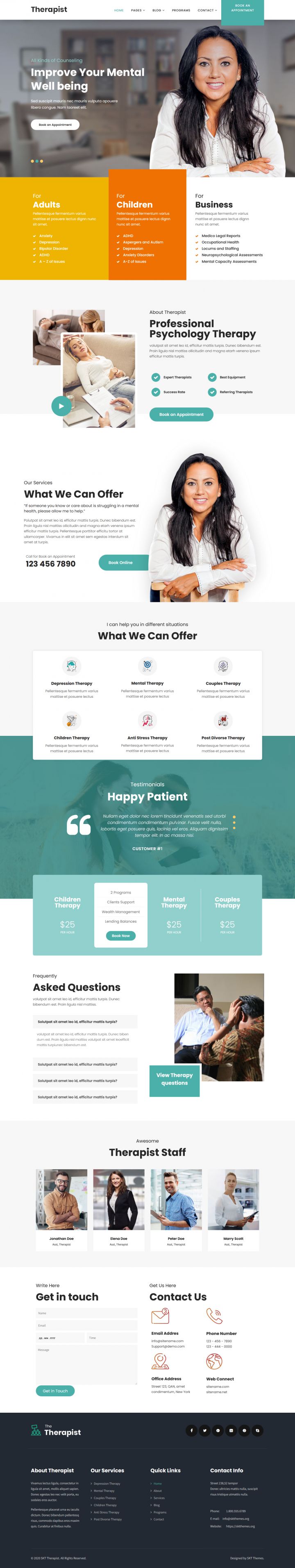 WordPress шаблон SKT Themes Therapist Pro
