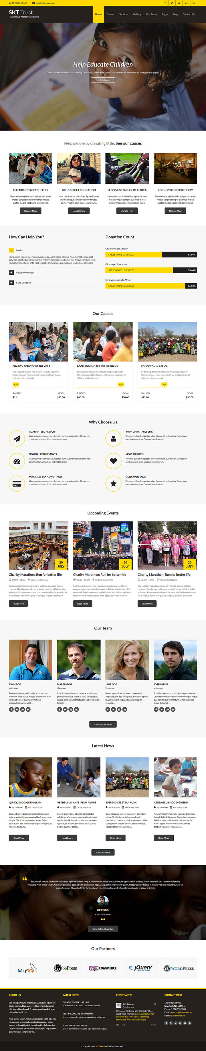 WordPress шаблон SKT Themes Trust Pro