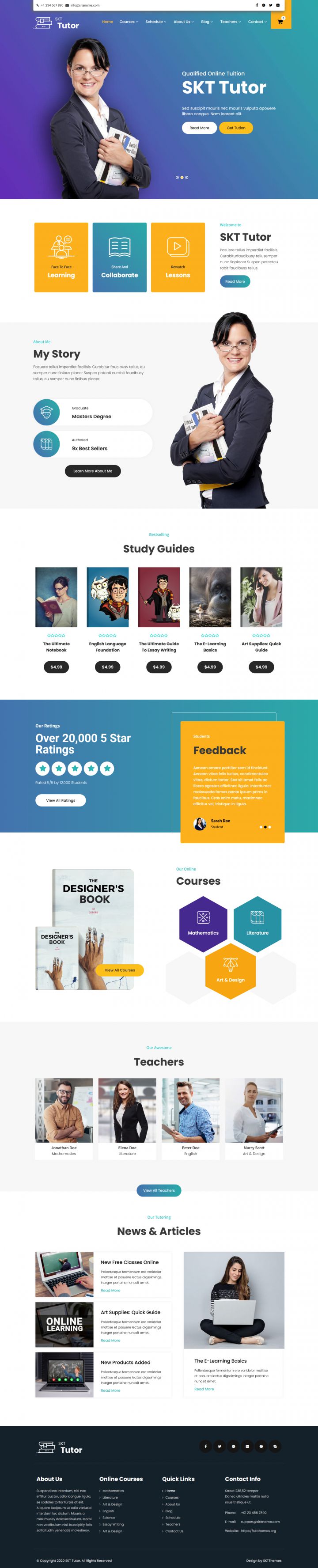 WordPress шаблон SKT Themes Tutor