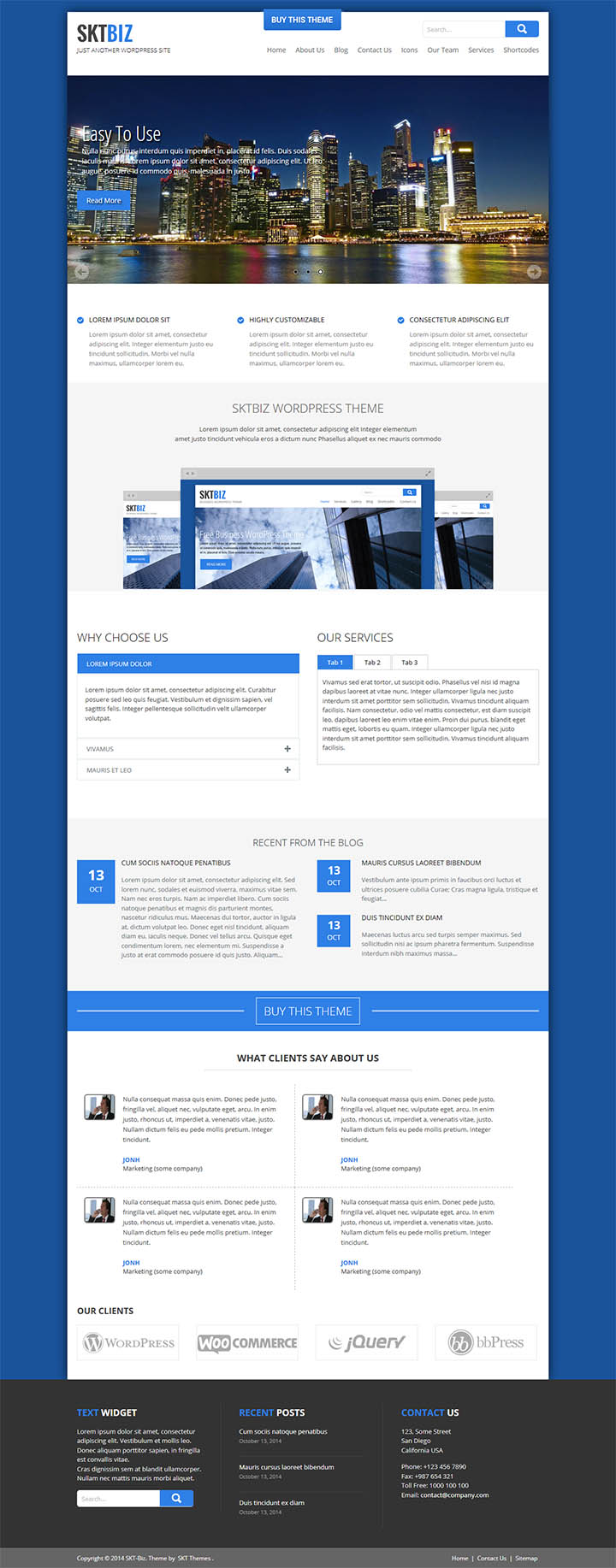 WordPress шаблон SKT Themes Biz Pro