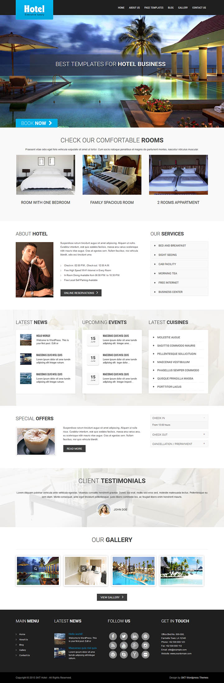 WordPress шаблон SKT Themes Stay Here Pro