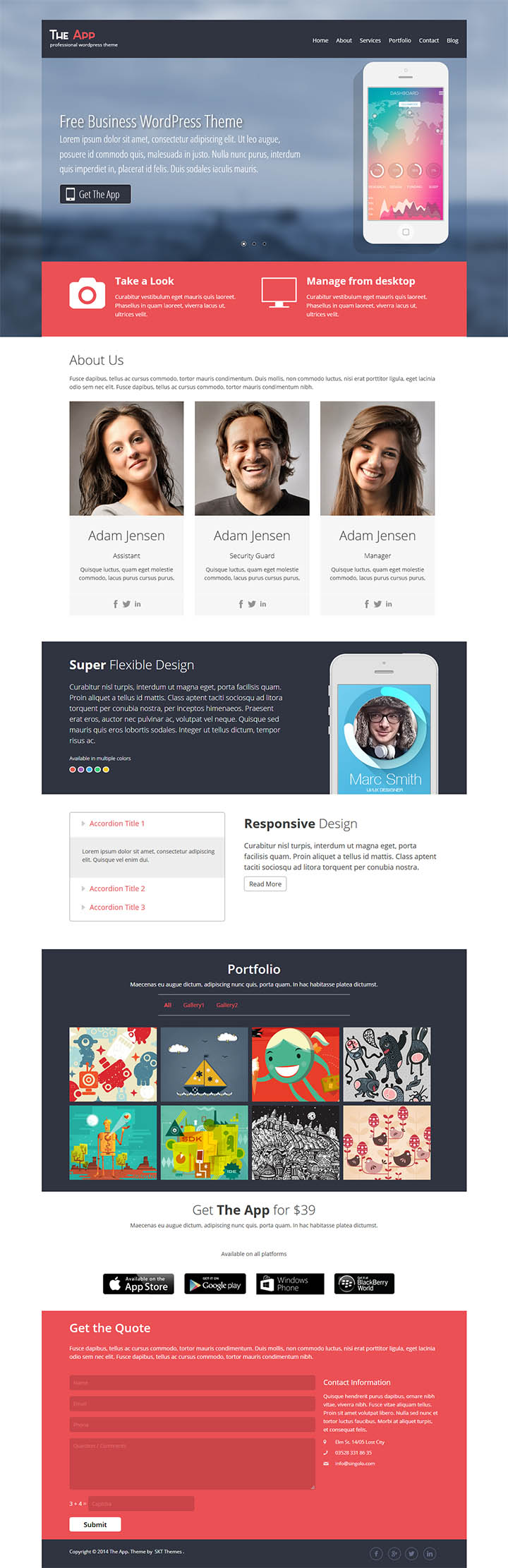 WordPress шаблон SKT Themes The App Pro