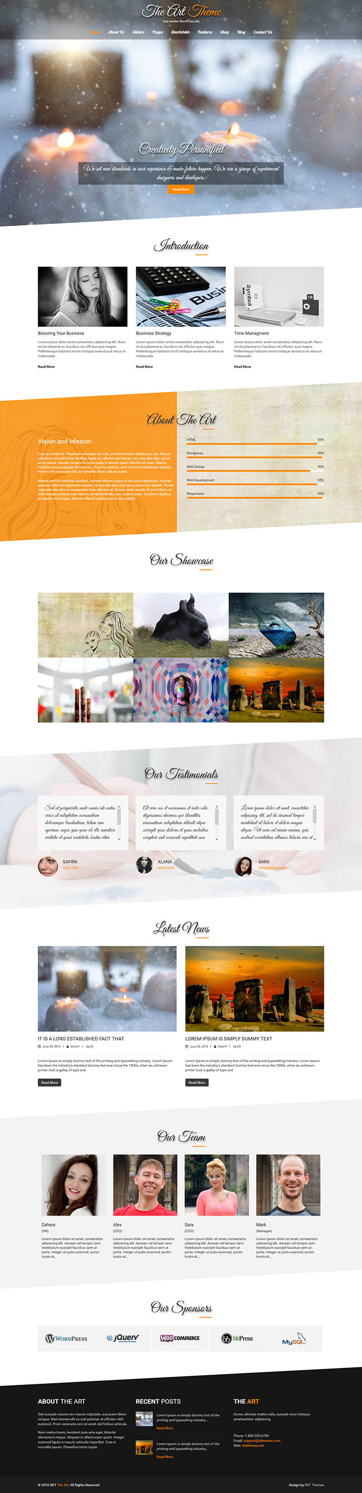 WordPress шаблон SKT Themes The Art