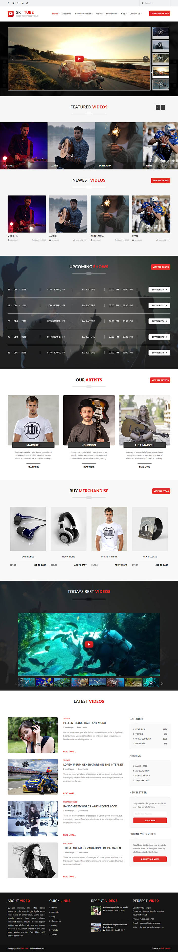 WordPress шаблон SKT Themes Tube Pro