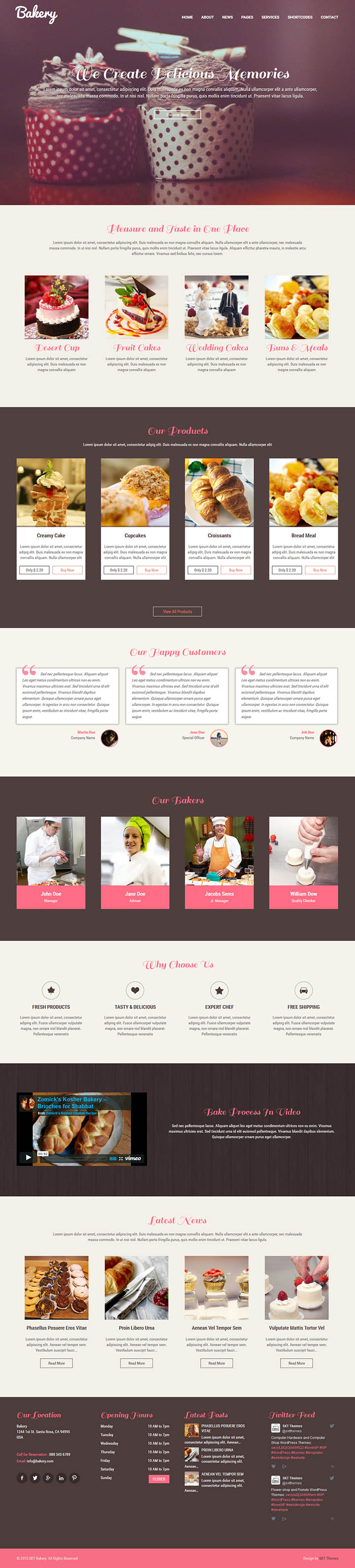 WordPress шаблон SKT Themes We Bake Pro