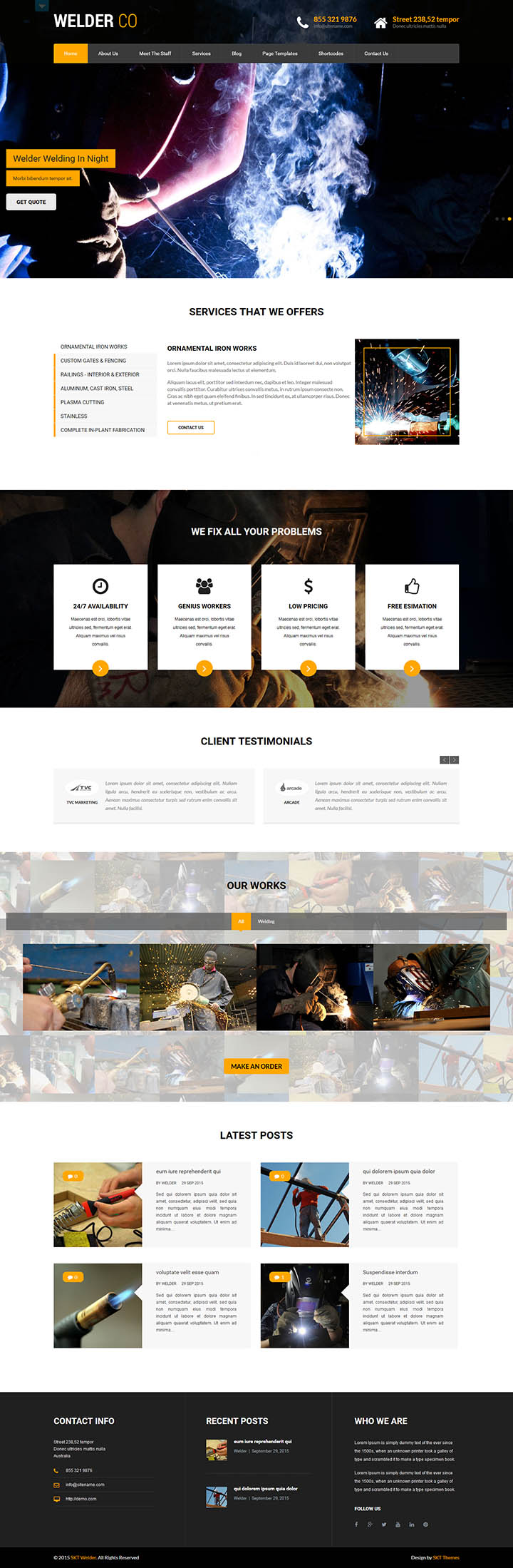 WordPress шаблон SKT Themes Welder Pro