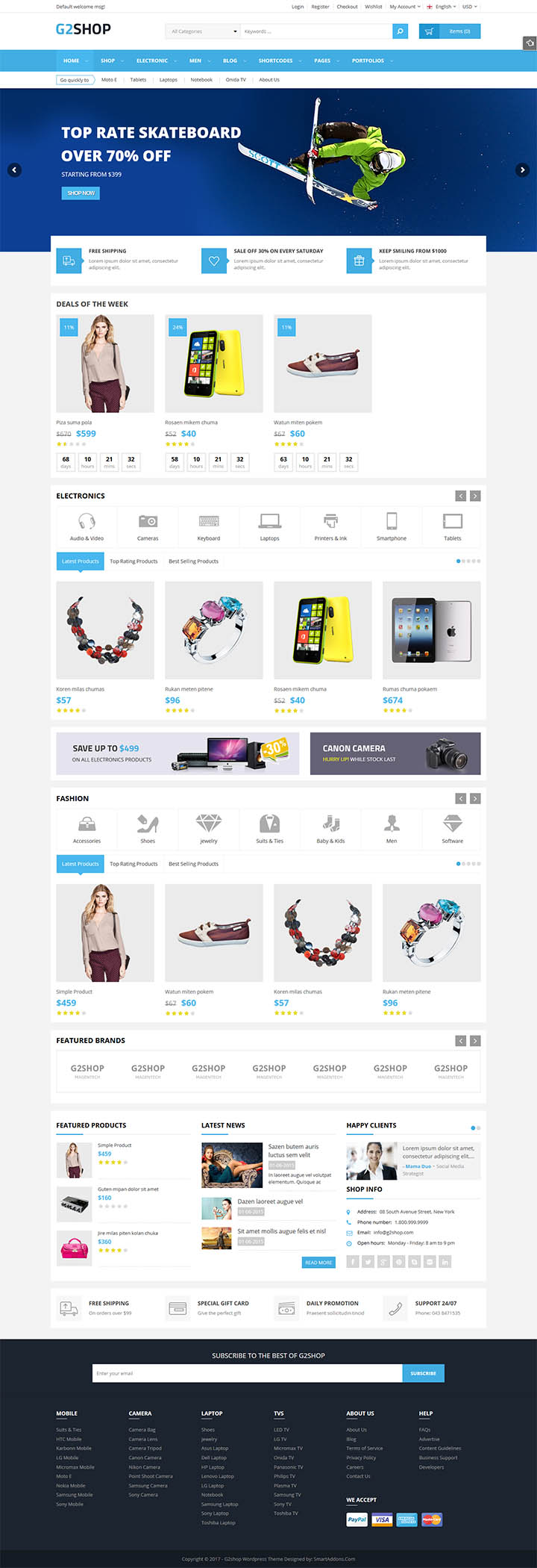 WordPress шаблон SmartAddons SW H2shop