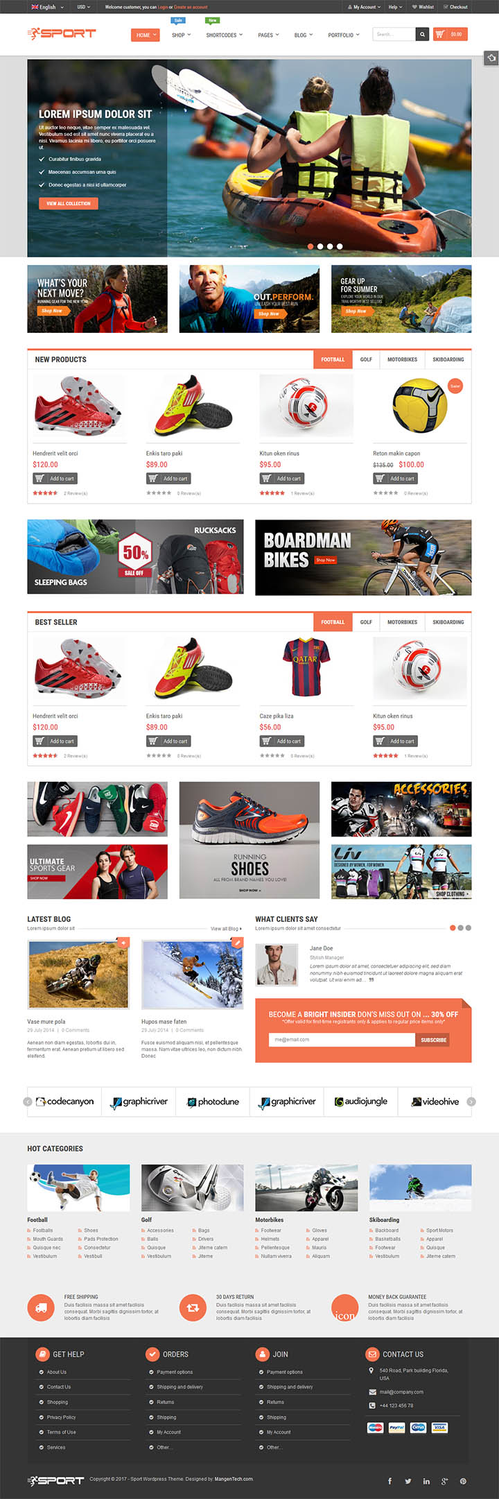 WordPress шаблон SmartAddons SW Sport