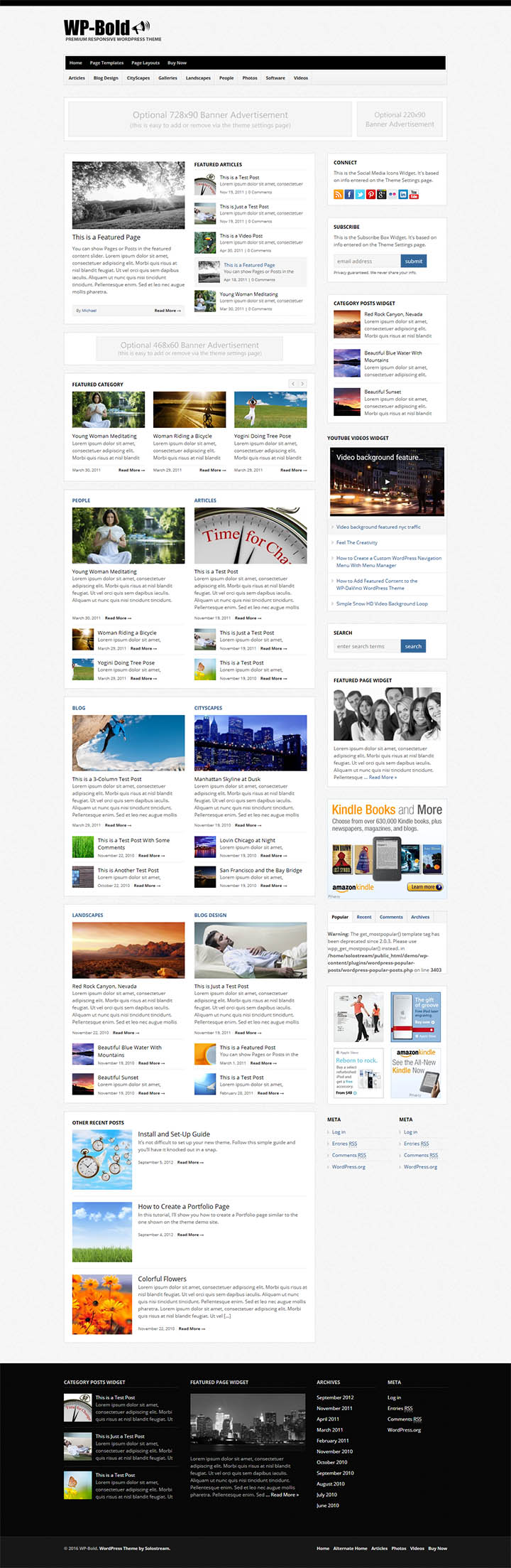 WordPress шаблон SoloStream WP-Bold