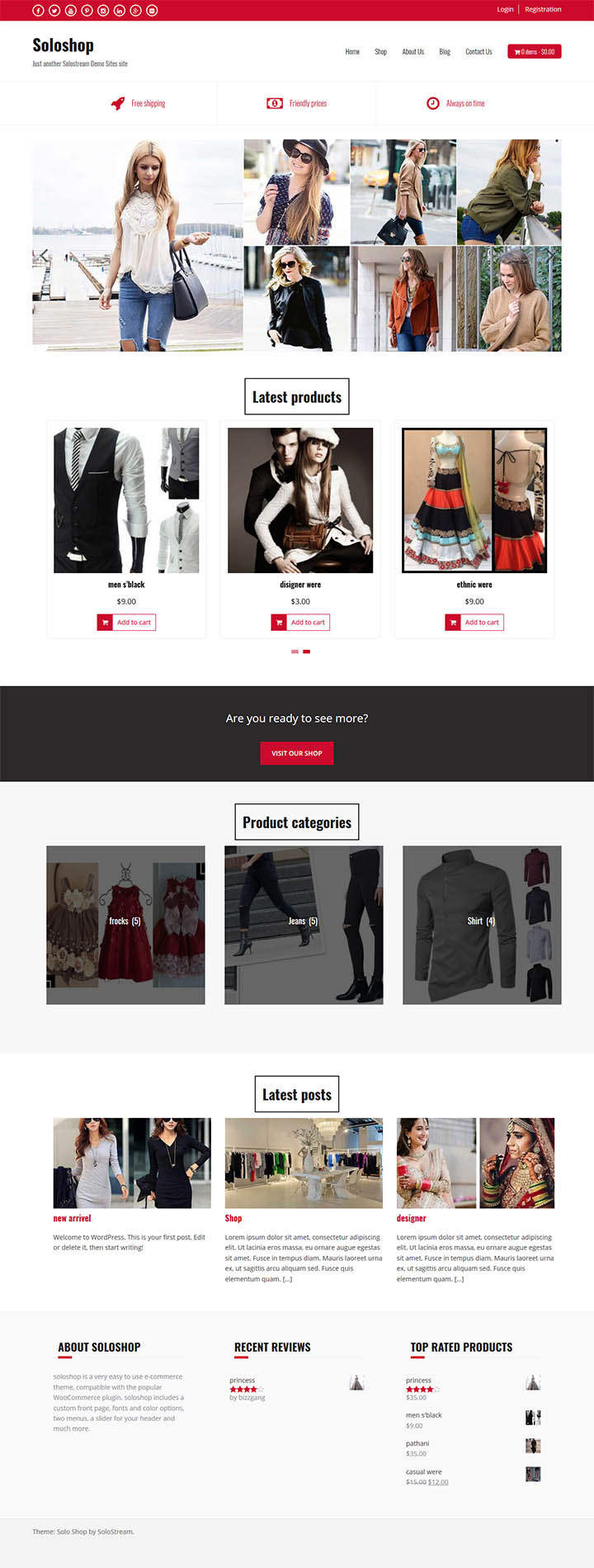 WordPress шаблон SoloStream WP-SoloShop