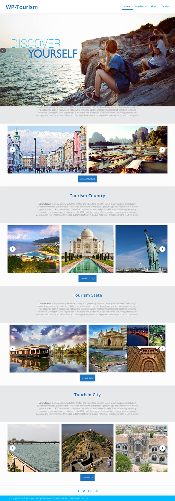 WordPress шаблон SoloStream WP-Tourism