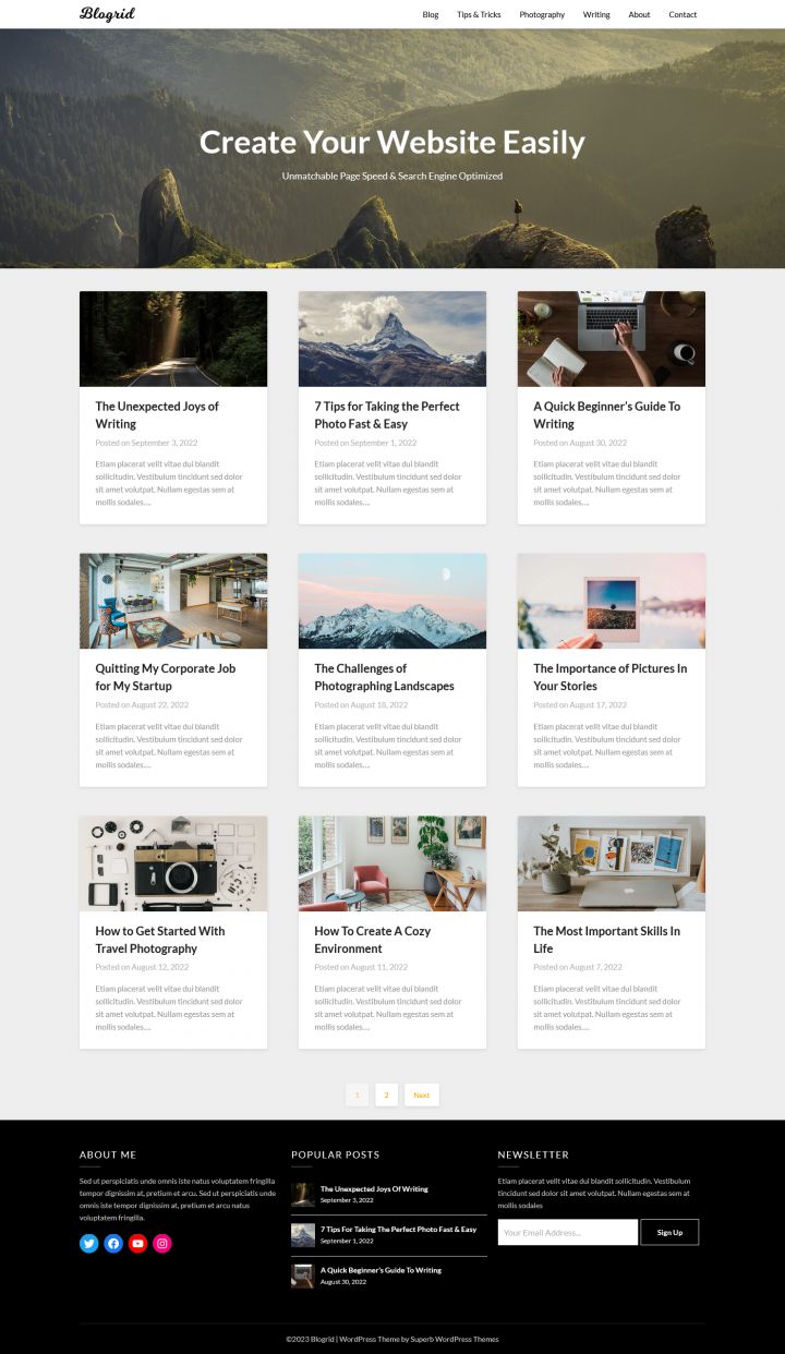 WordPress шаблон Superb Themes Blogrid