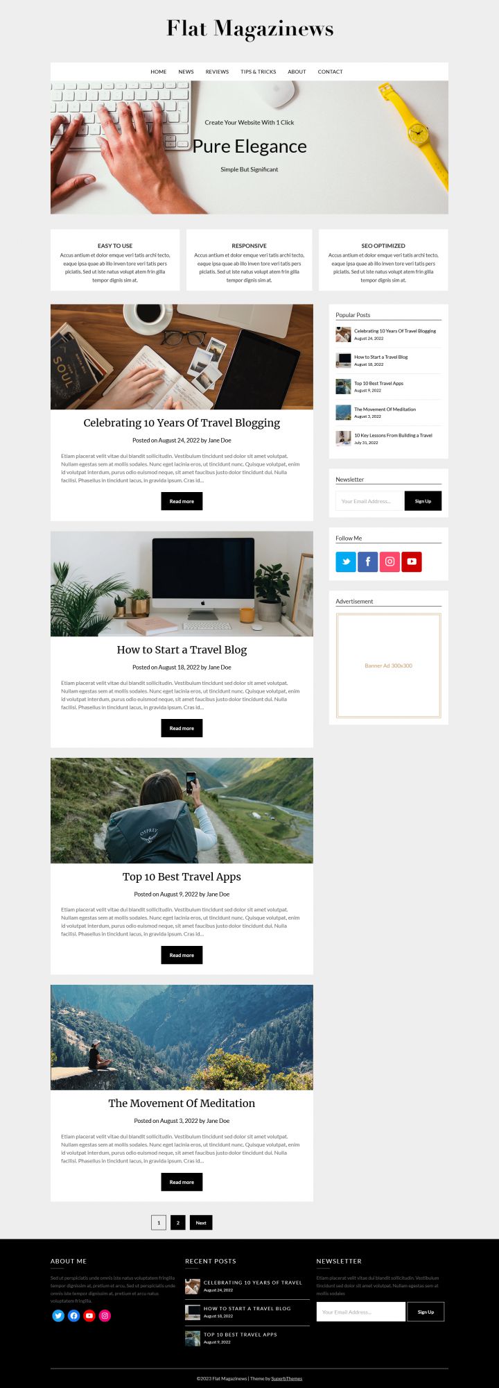 WordPress шаблон Superb Themes Flat Magazinews