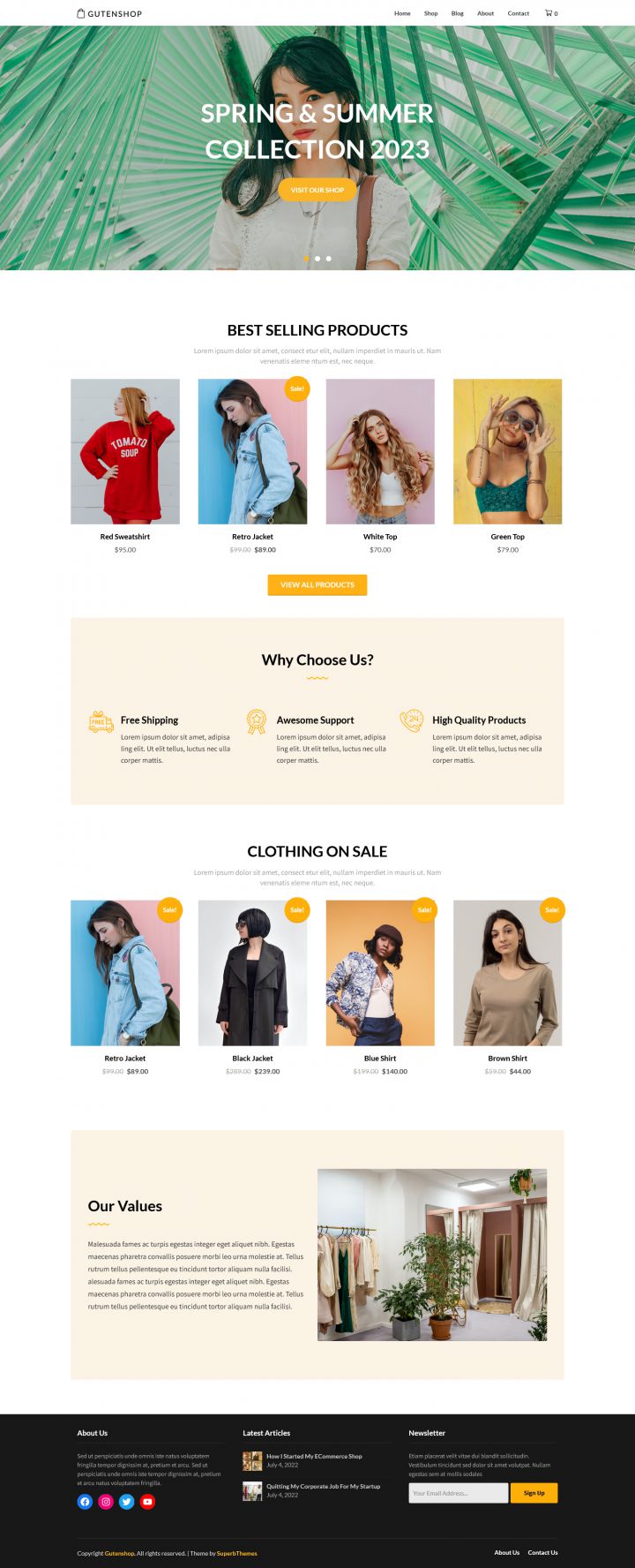 WordPress шаблон Superb Themes Gutenshop