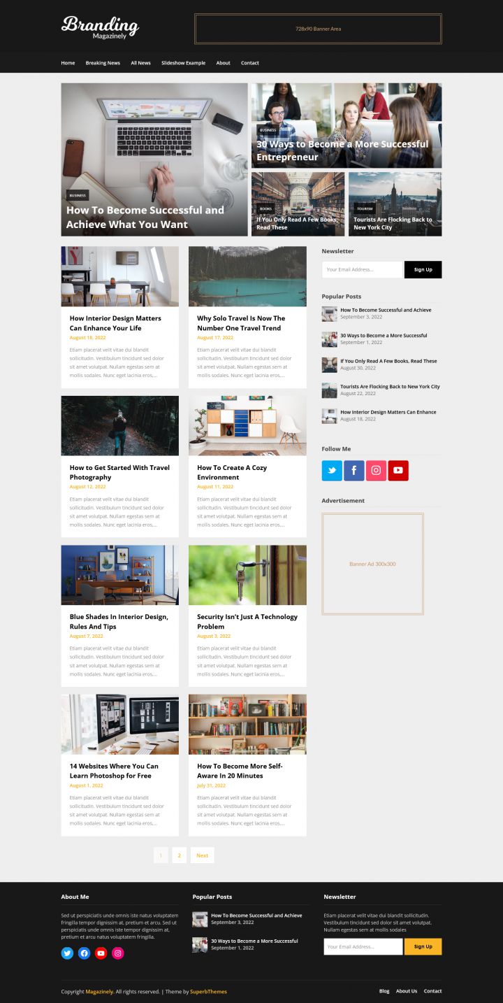 WordPress шаблон Superb Themes Magazinely