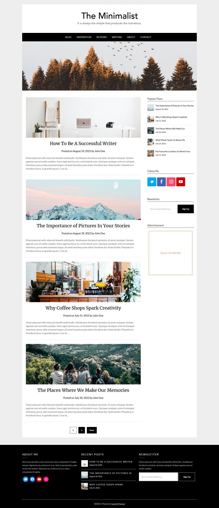 WordPress шаблон Superb Themes ResponsiveBlogily