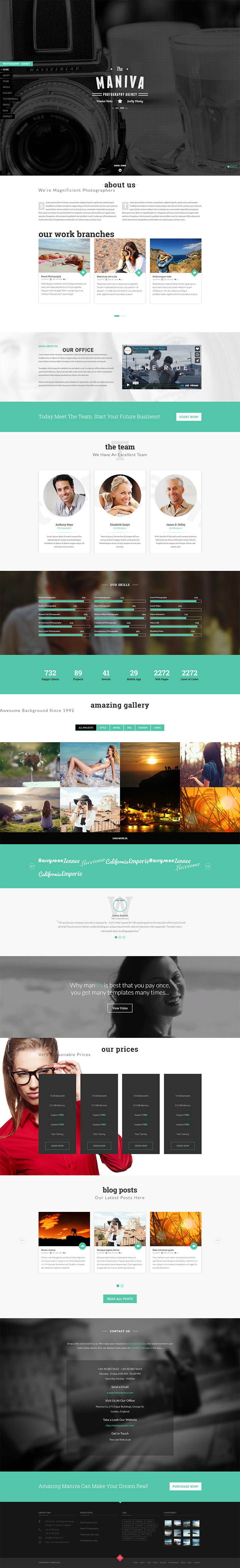 WordPress шаблон TemPlaza Photography Agency