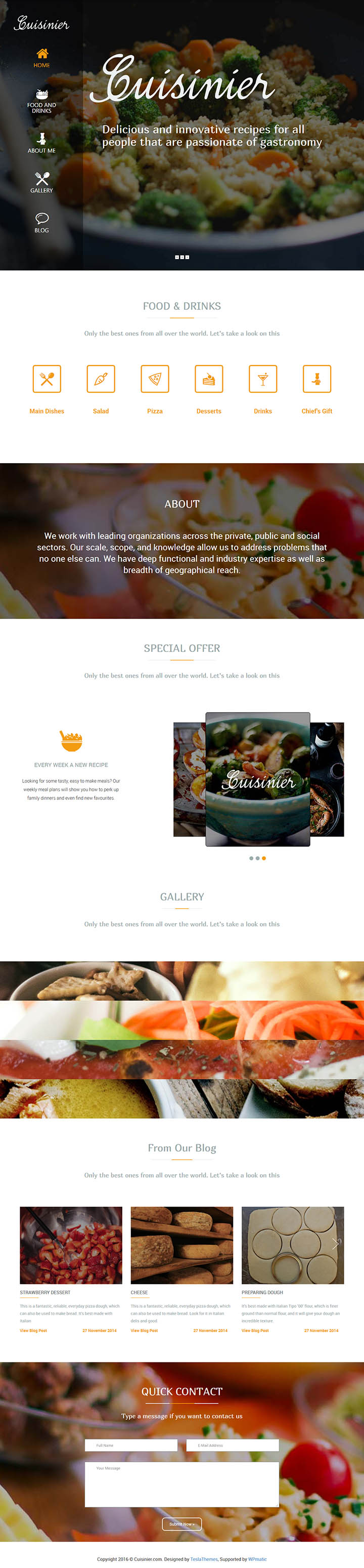 WordPress шаблон TeslaThemes Cuisinier