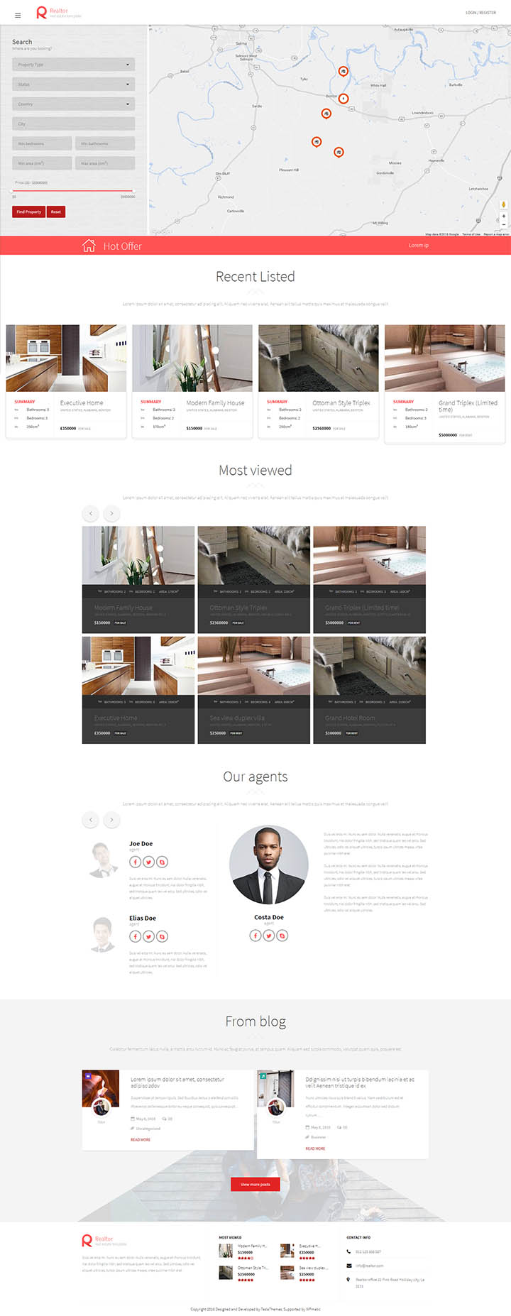 WordPress шаблон TeslaThemes Realtor