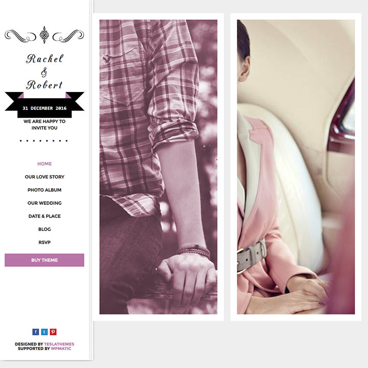 WordPress шаблон TeslaThemes Wedding Day