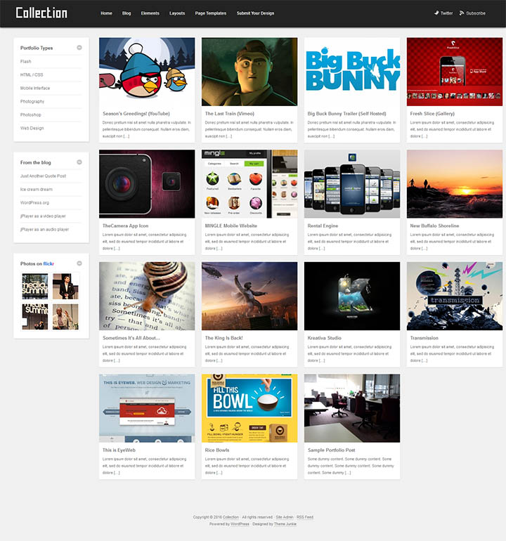 WordPress шаблон Theme Junkie Collection