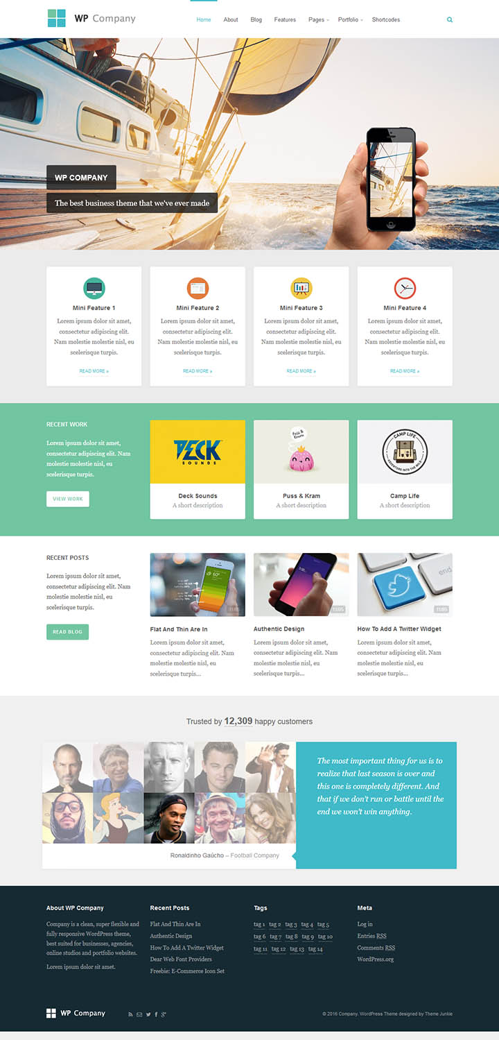 WordPress шаблон Theme Junkie Company