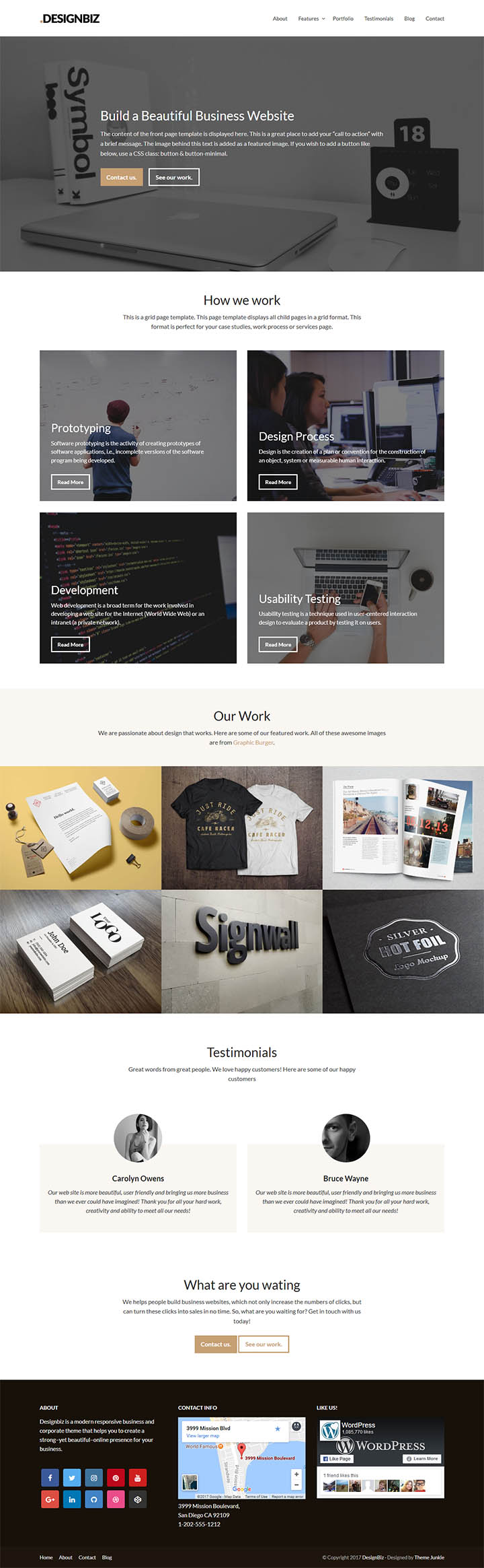 WordPress шаблон Theme Junkie Designbiz