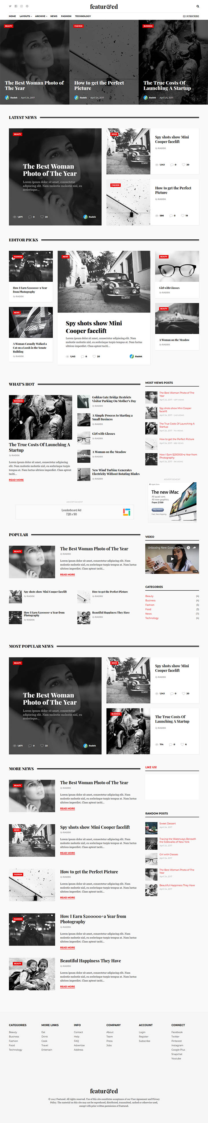 WordPress шаблон Theme Junkie Featured