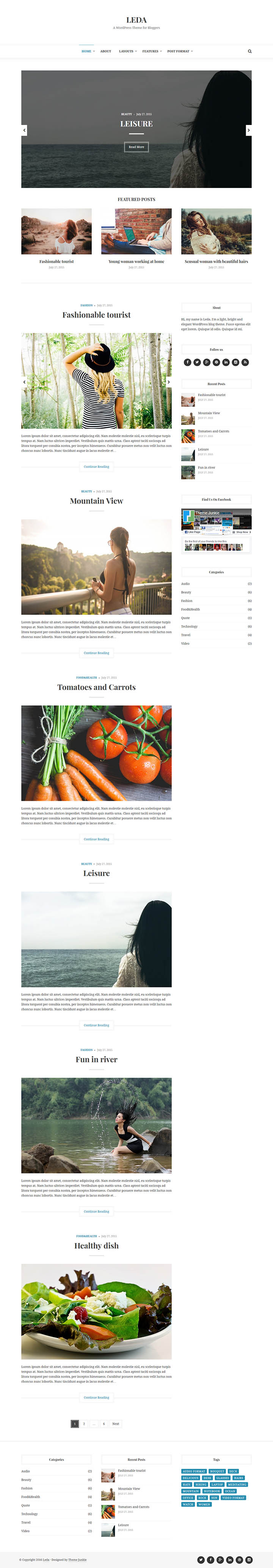 WordPress шаблон Theme Junkie Leda