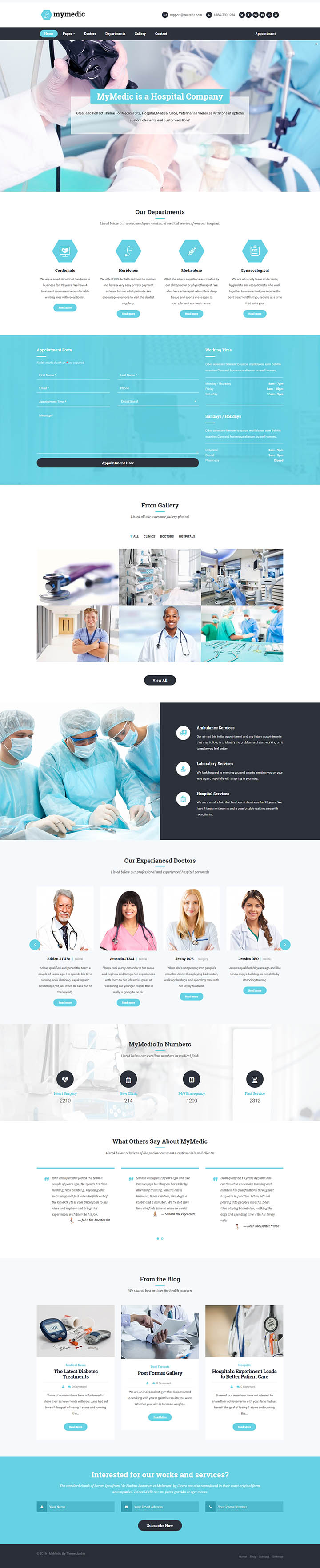 WordPress шаблон Theme Junkie MyMedic