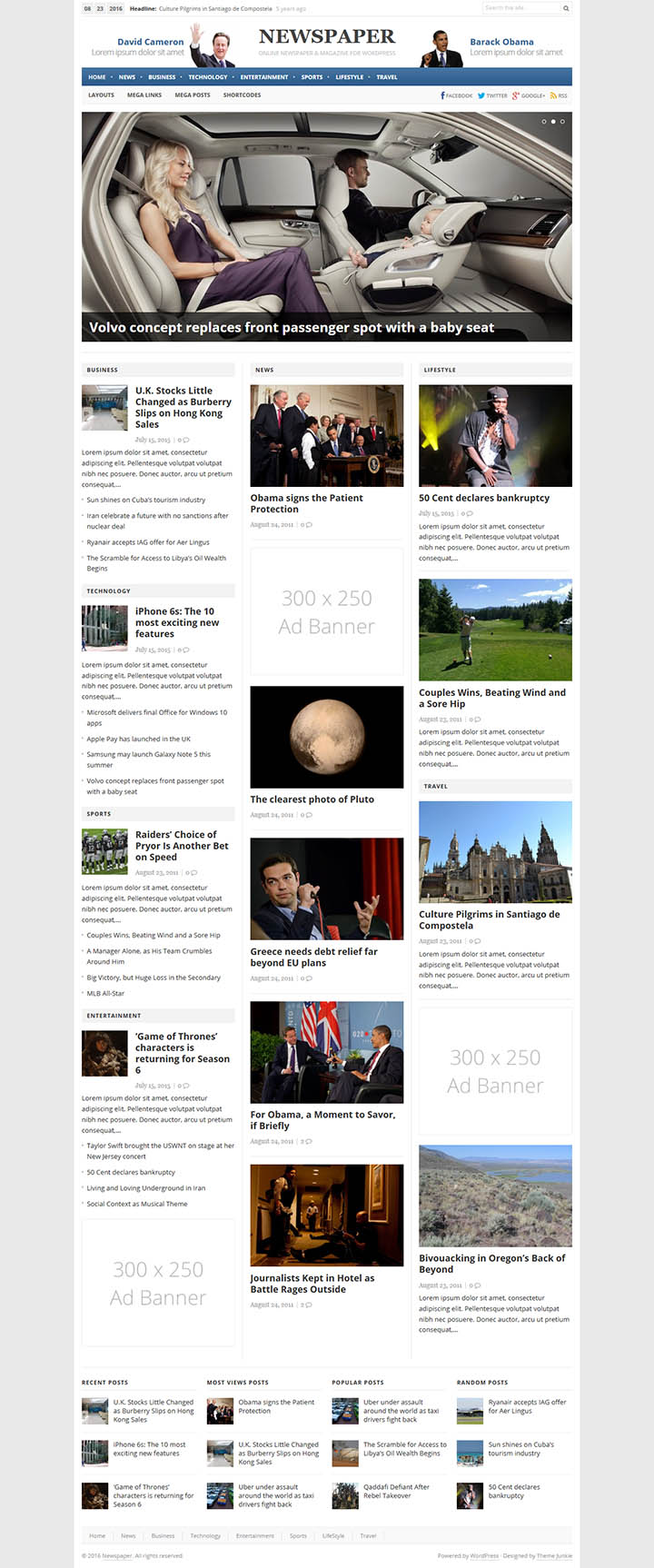 WordPress шаблон Theme Junkie Newspaper