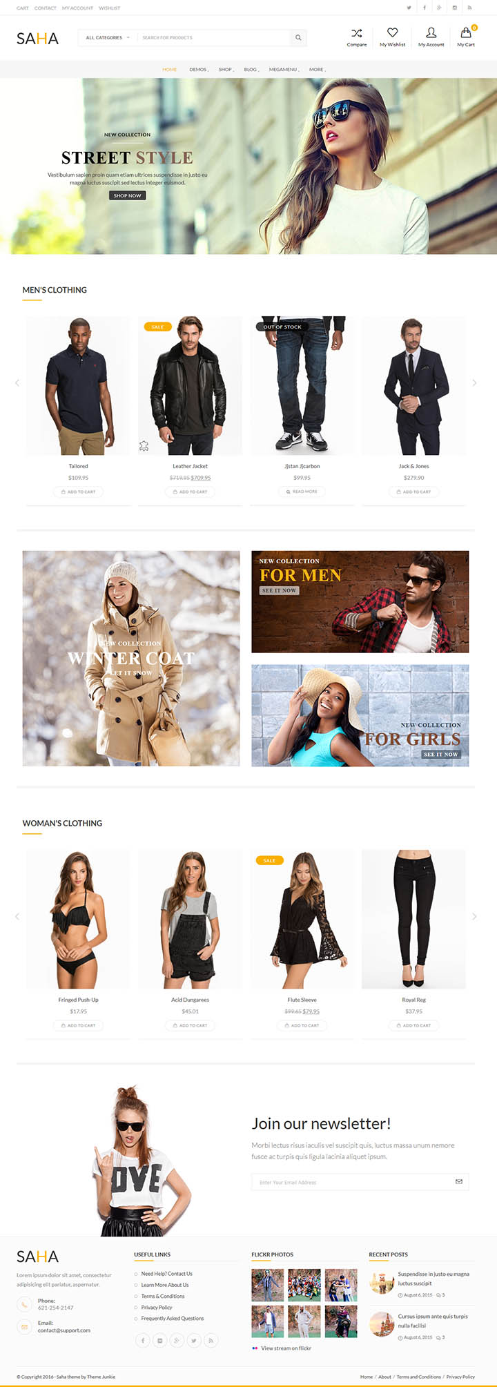 WordPress шаблон Theme Junkie Saha