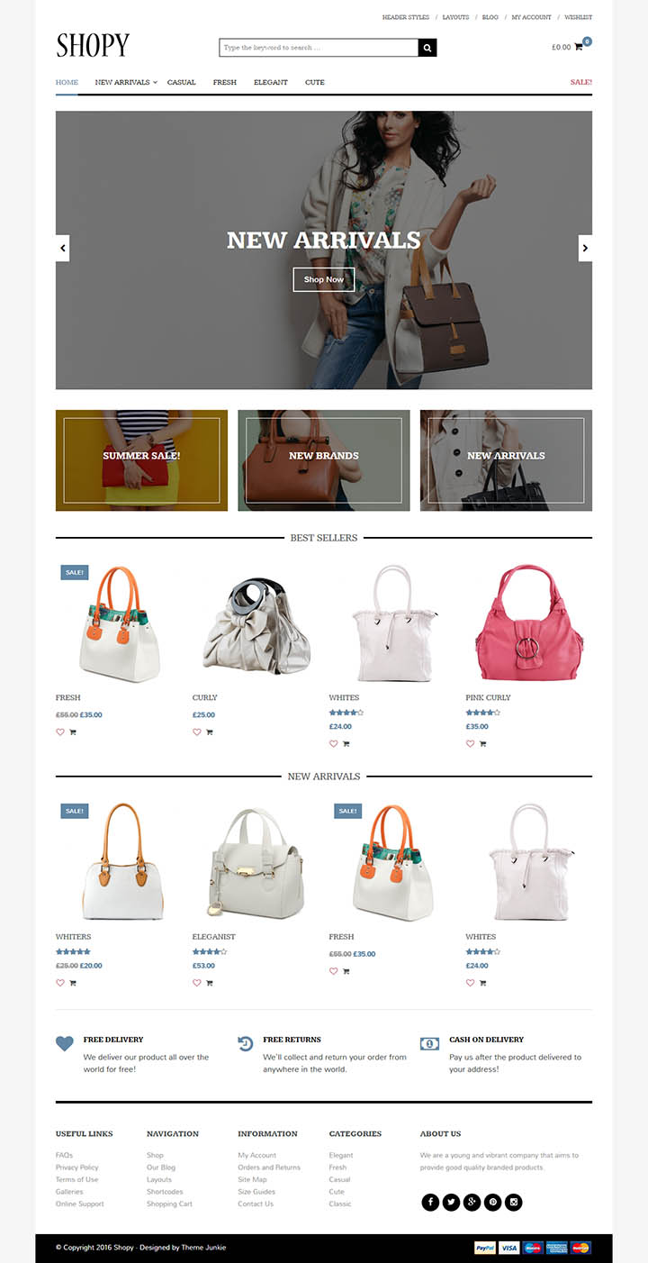 WordPress шаблон Theme Junkie Shopy