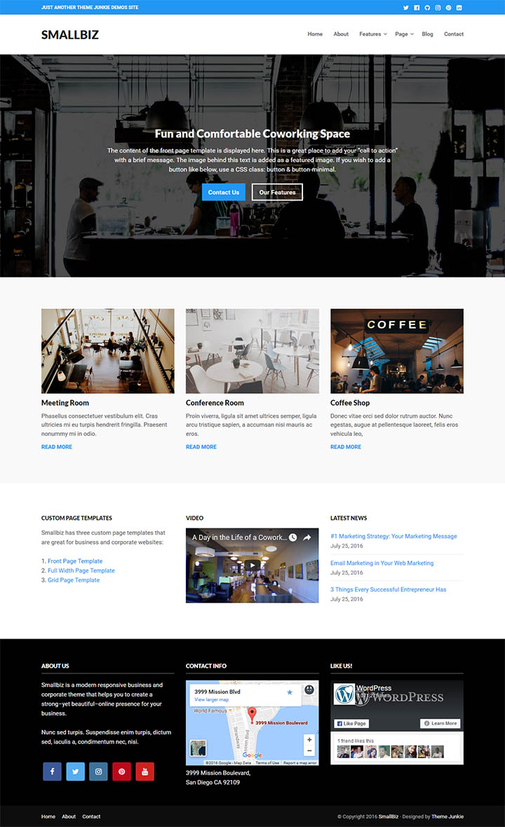 WordPress шаблон Theme Junkie Smallbiz