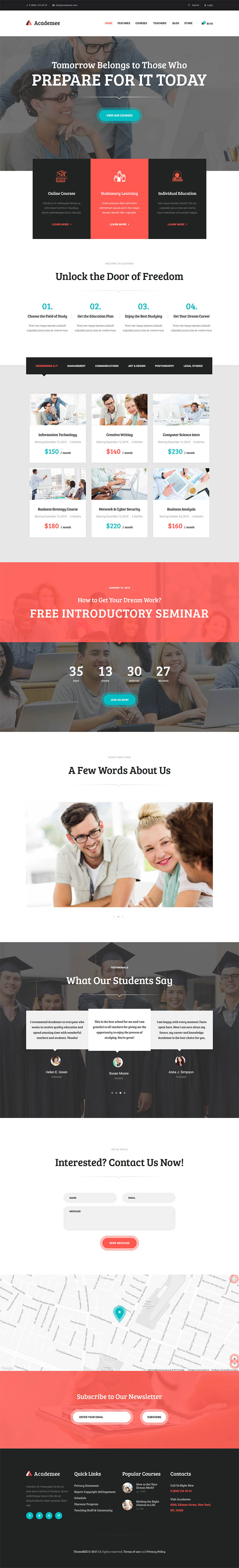 WordPress шаблон ThemeForest Academee