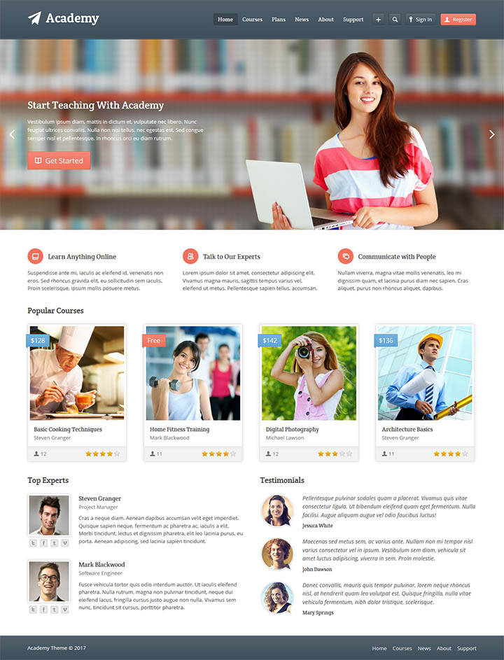 WordPress шаблон ThemeForest Academy