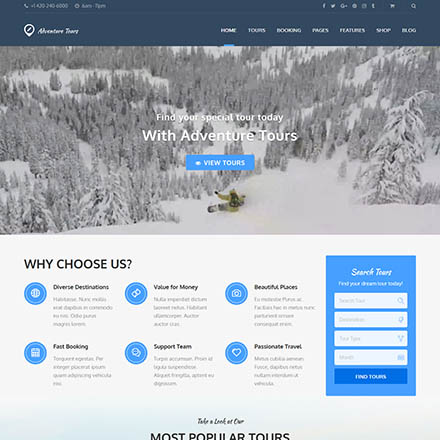 ThemeForest Adventure Tours