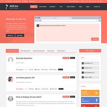 ThemeForest Ask Me