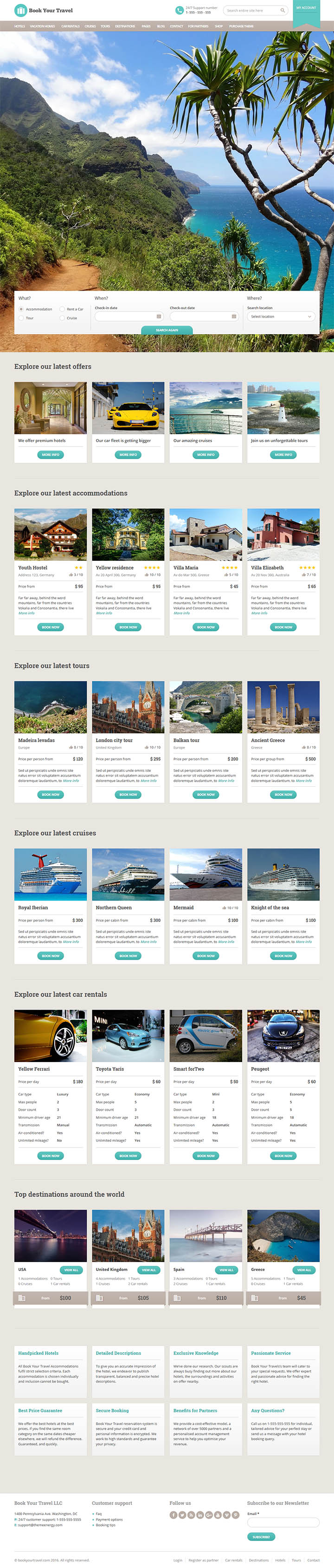 WordPress шаблон ThemeForest Book Your Travel