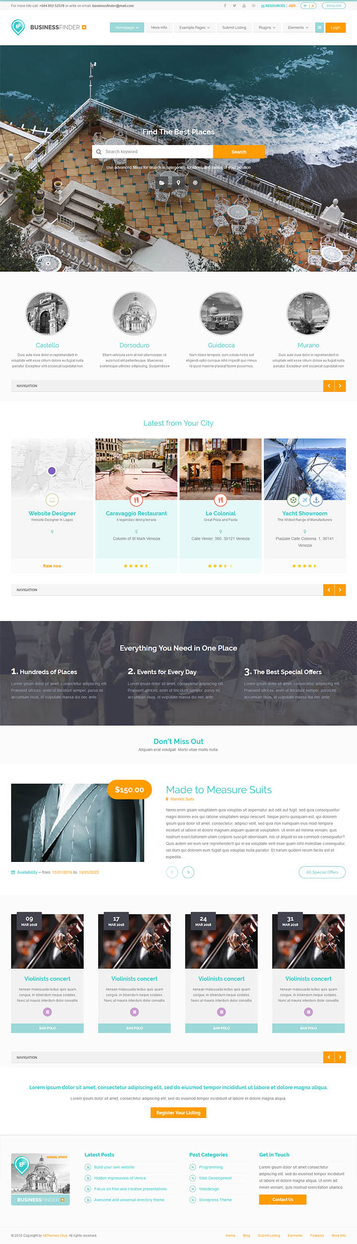 WordPress шаблон ThemeForest Business Finder